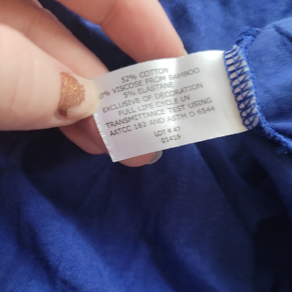 Coolibar Bamboo Blue Purple Long Sleeve 50+ UV Protection Cover-up Size 3X - Picture 10 of 12